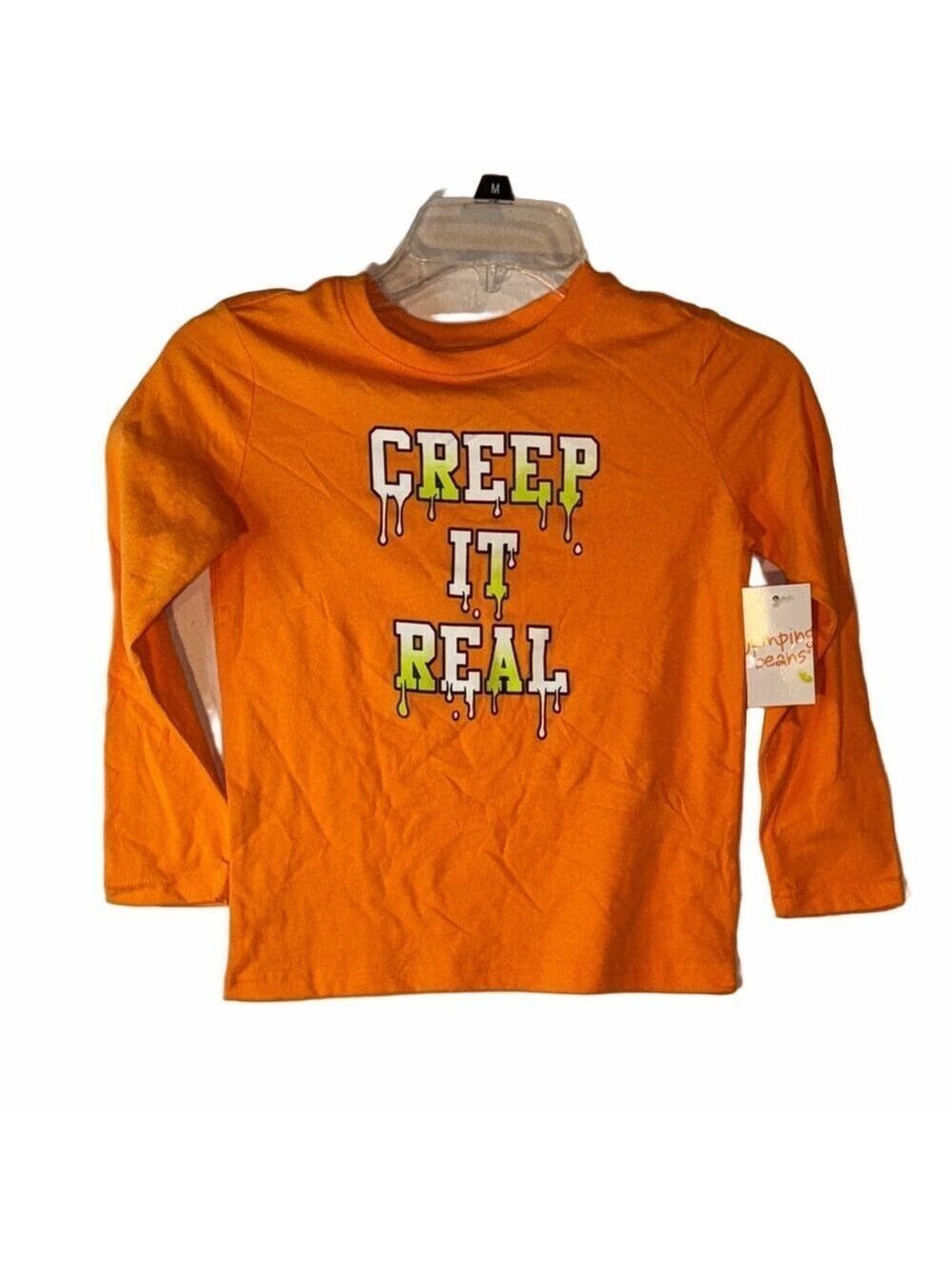 Jumping Beans Orange Creep It Real Long Sleeve Tee NWT